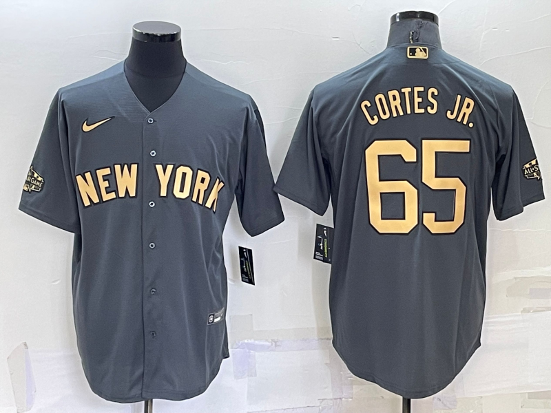 Men's New York Yankees Nestor Cortes Jr. #65 Gray Replica Baseball jersey