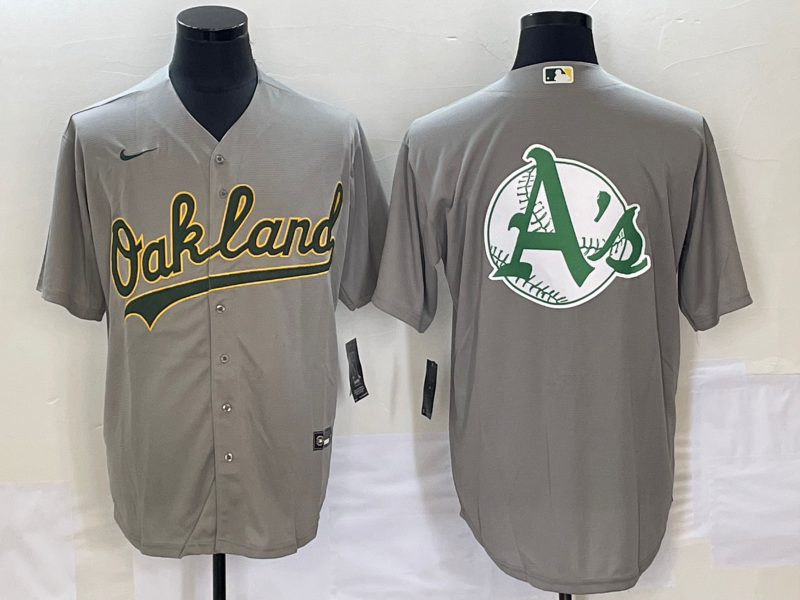 Men's Oakland Athletics Gray Replica Team Jersey1