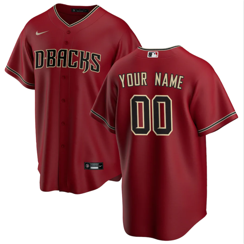 Men's Arizona Diamondbacks Red Custom Stitched Baseball jersey