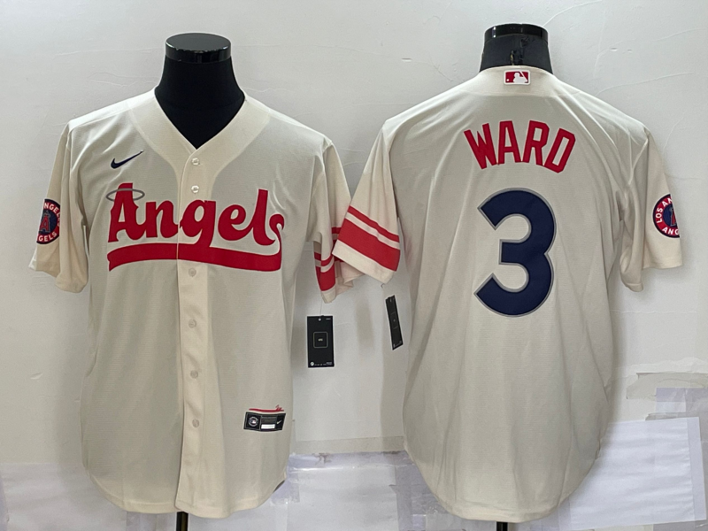 Men's Los Angeles Angels Taylor Ward #3 Cream City Connect Replica Player Jersey1