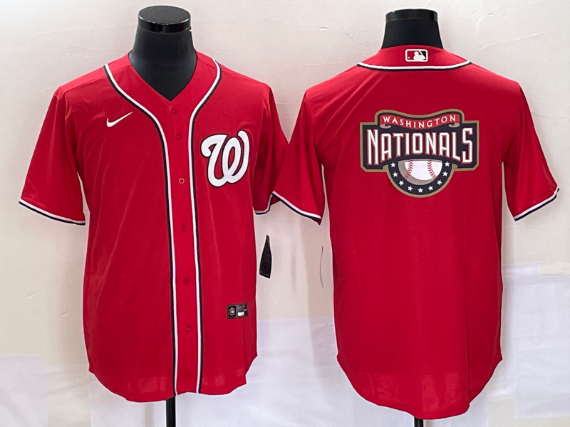 Men's Washington Nationals Red Alternate Replica Team Jersey1