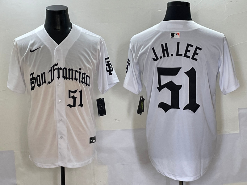 Men's San Francisco Giants Jung Hoo Lee #51 White Replica Player Jersey