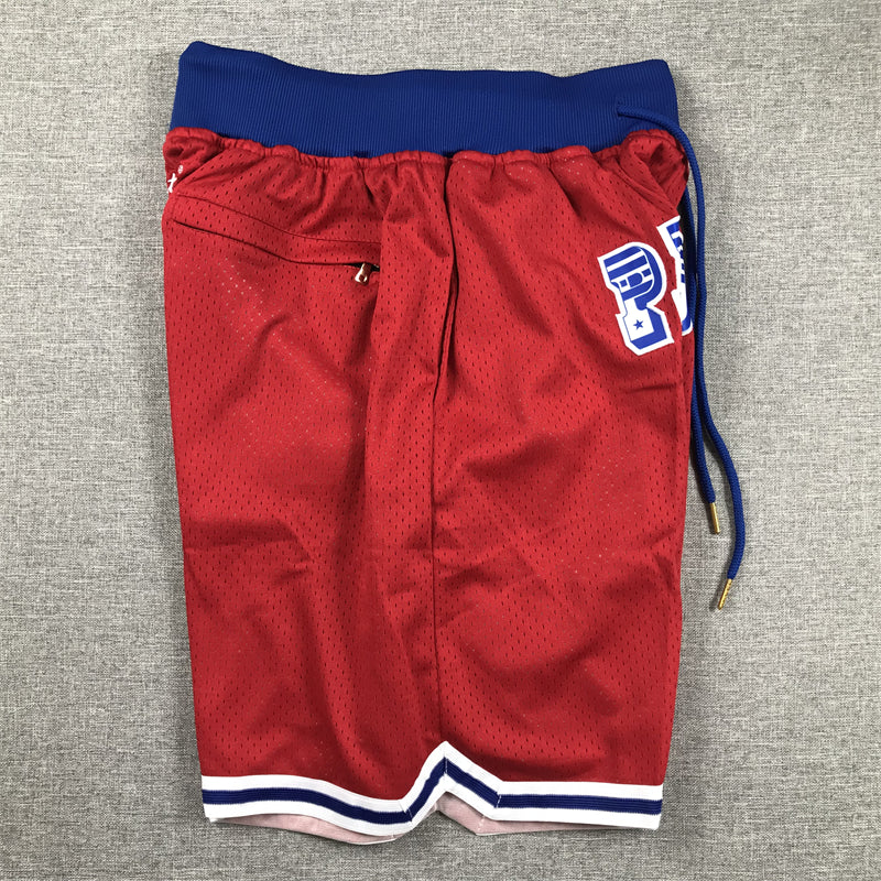 Men's New England Patriots Red Pocket Shorts1