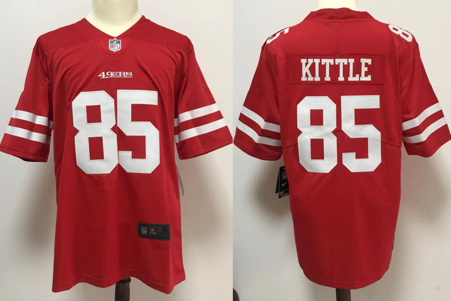 Men's San Francisco 49ers George Kittle Scarlet Vapor Limited Red Jersey1