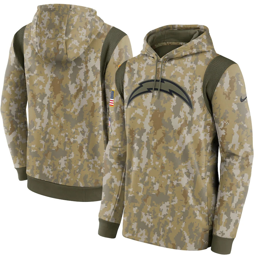 Men's Los Angeles Chargers NFL 2021 Salute to Service Hoodie1 Camouflage