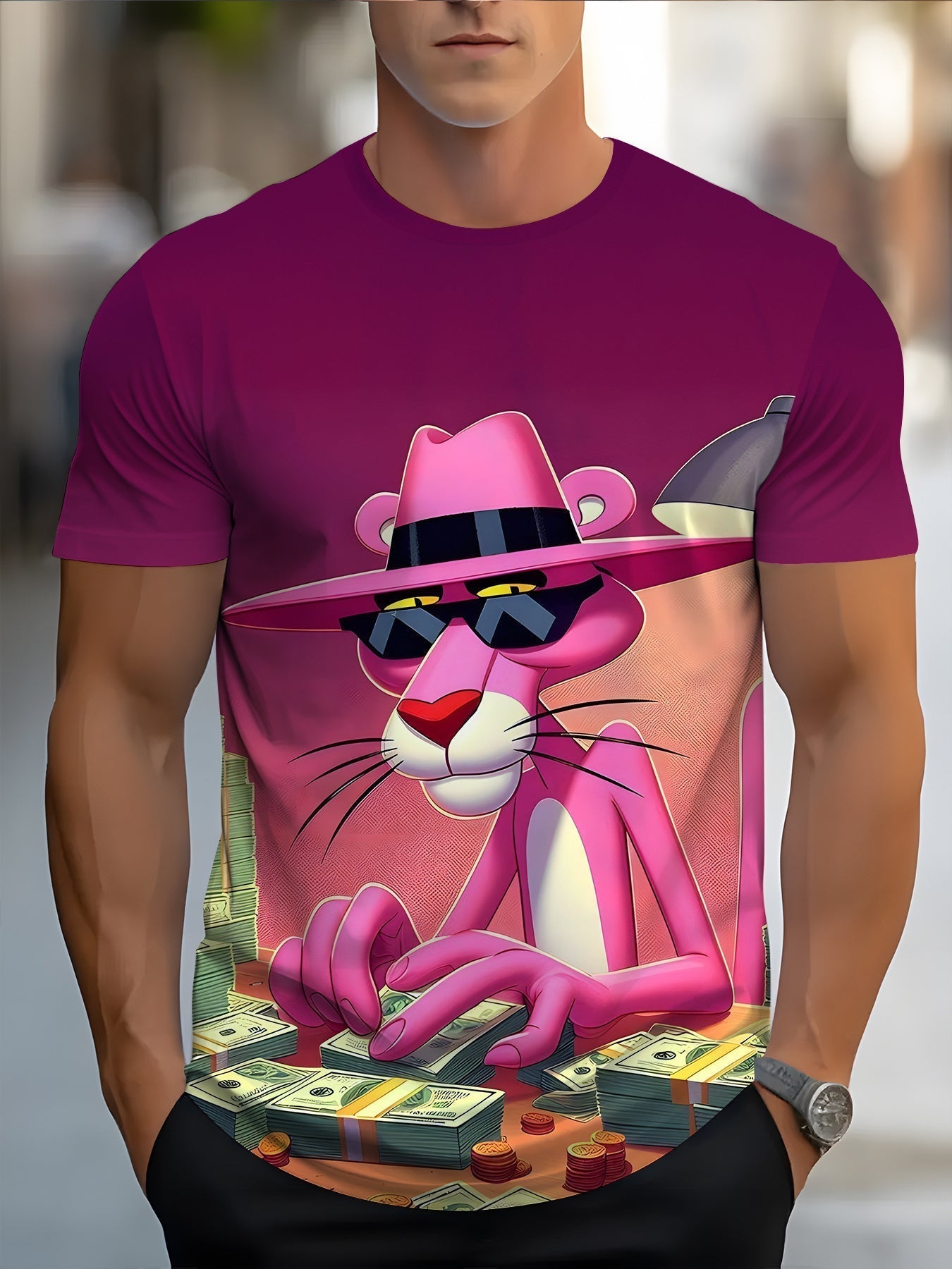 Men's Pink Panther Graphic T-Shirt