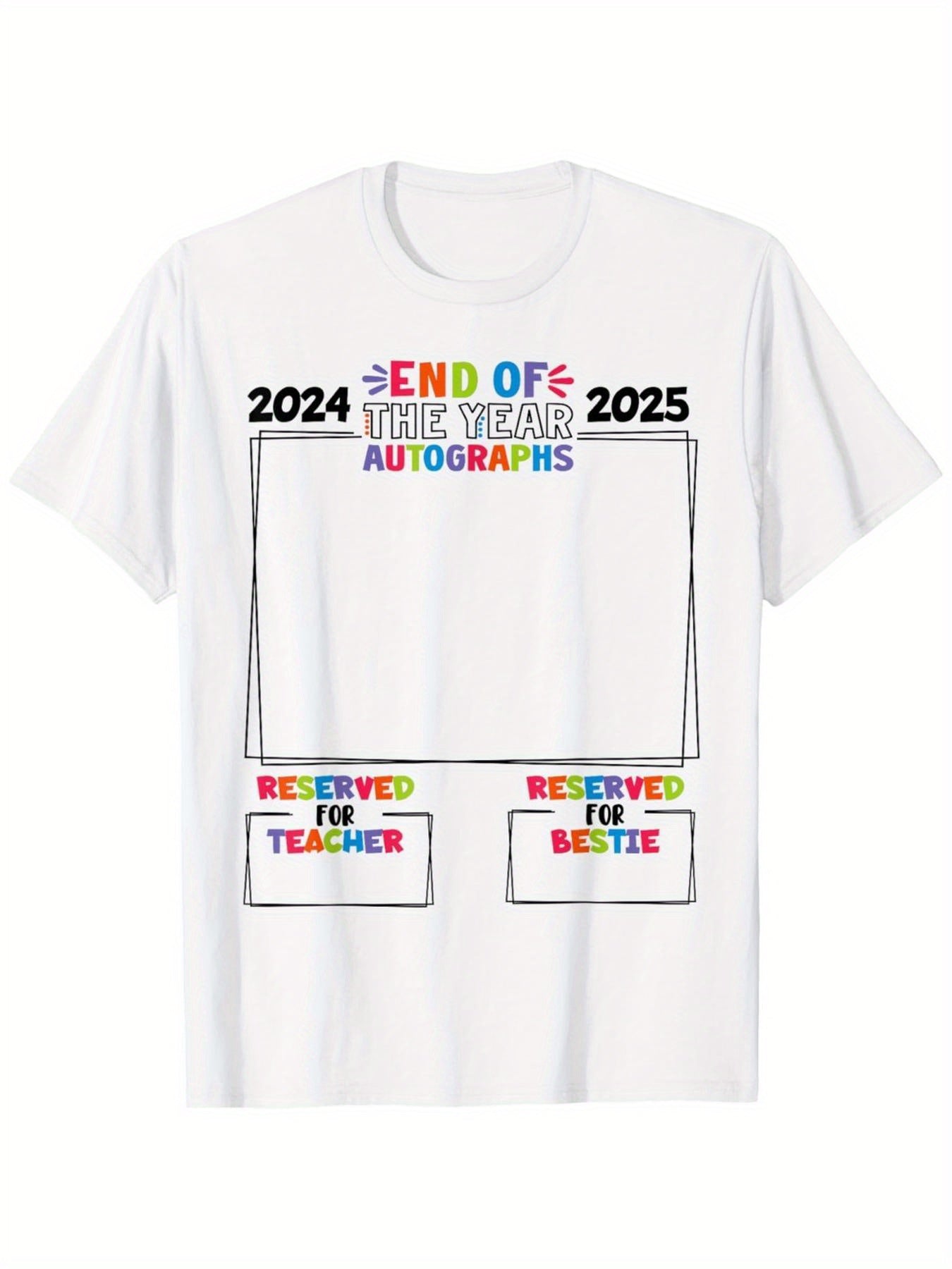 End Of The Year Autographs 2025 Last Day of School Girls Custom Shirt