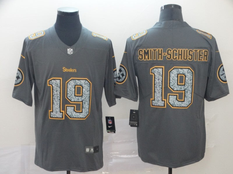 Men's Pittsburgh Steelers JuJu Smith-Schuster #19 Gray Game Player Jersey1
