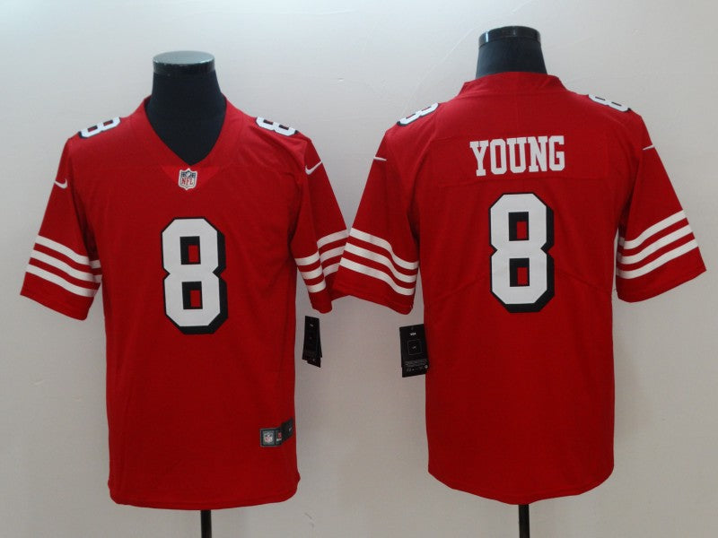 Men's San Francisco 49ers Steve Young #8 Red Game Player Jersey1