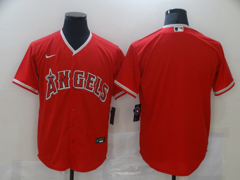 Men's Los Angeles Angels Red Alternate Replica Team Blank Jersey1