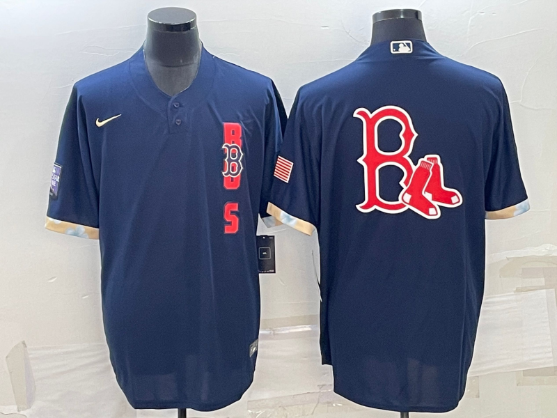 Men's Boston Red Sox Navy Replica Team Jersey1