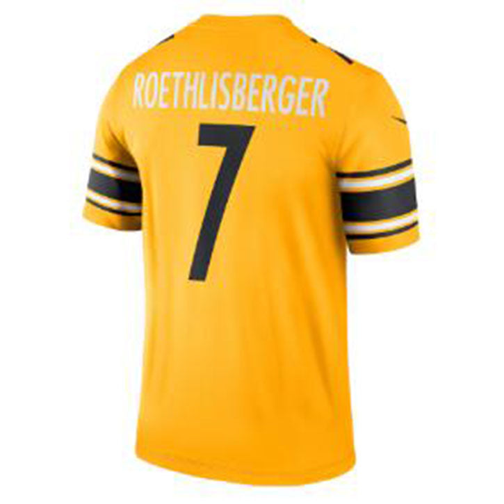 P.Steelers #7 Ben Roethlisberger Replica Throwback Stitched American Football Jerseys