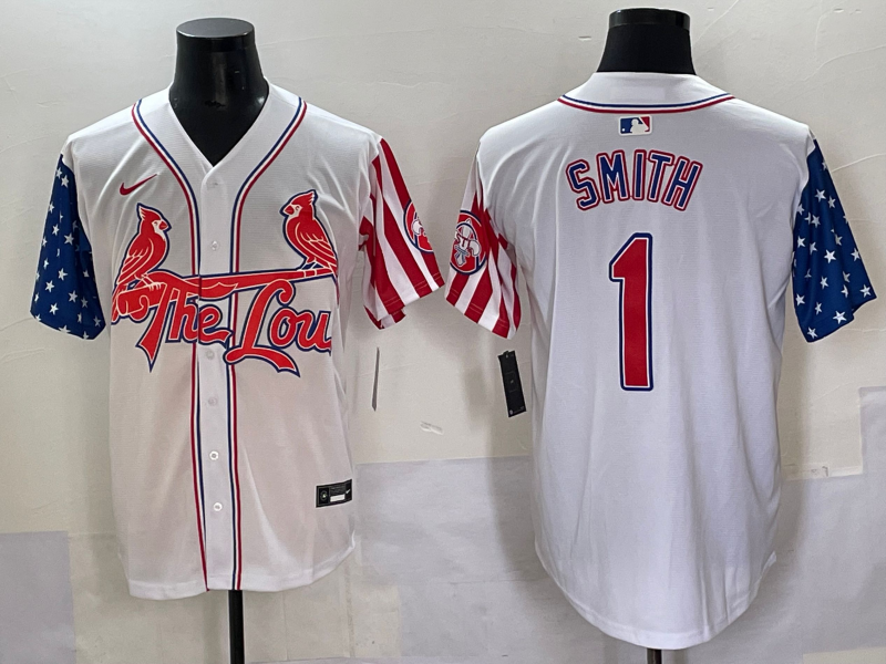Men's St. Louis Cardinals Ozzie Smith #1 White Replica Game Jersey