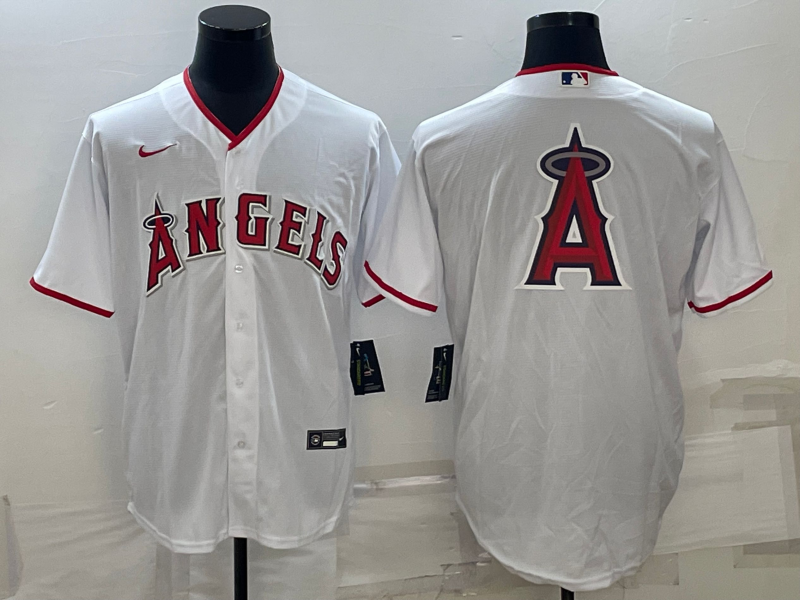 Men's Los Angeles Angels White Alternate Replica Player Jersey1