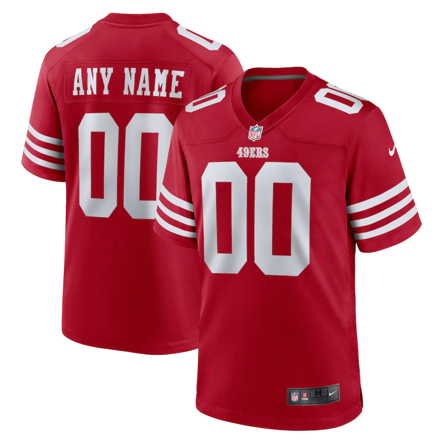 Custom San Francisco 49ers Scarlet Jersey1