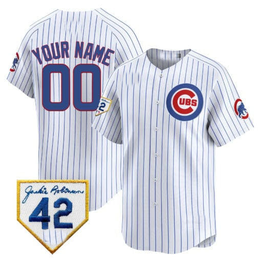 Custom Chicago Cubs 2024 Jackie Robinson Patch Vapor Premier Limited V2– All Stitched Baseball Jersey