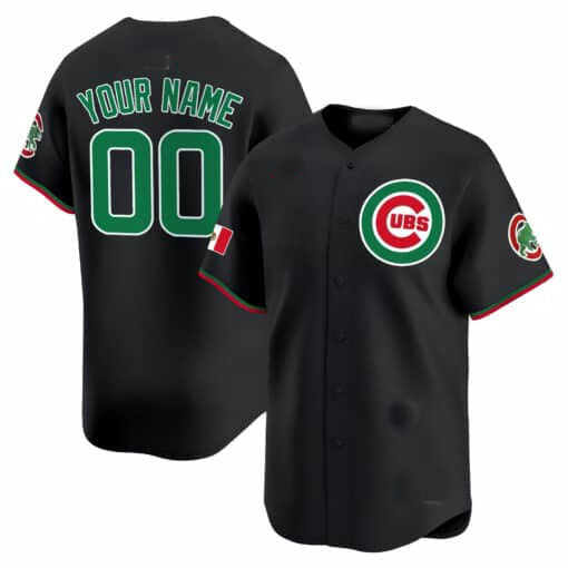 Custom Chicago Cubs Mexico Vapor Premier Limited V3�?All Stitched Baseball Jersey