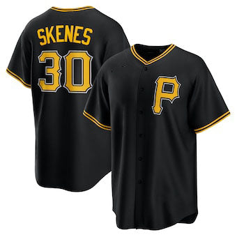 Pittsburgh Pirates #30 Paul Skenes Black Alternate Replica Player Baseball Jersey