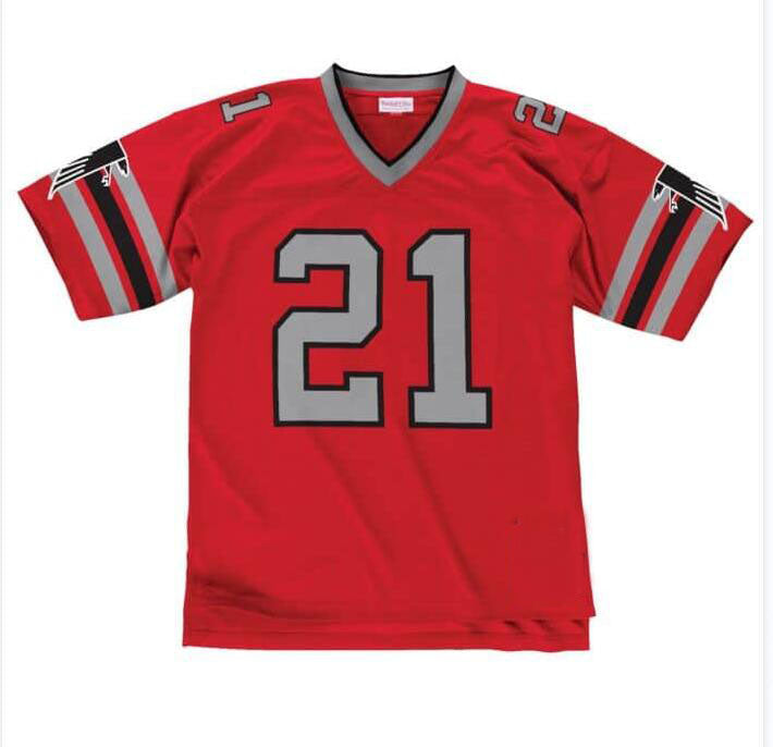 A.Falcons #21 Game Jersey - red Stitched American Football Jerseys
