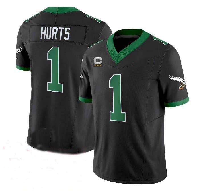 P.Eagles #1 Jalen Hurts Black LIX Vapor F.U.S.E. Limited Jersey - Black Stitched American Football Jerseys