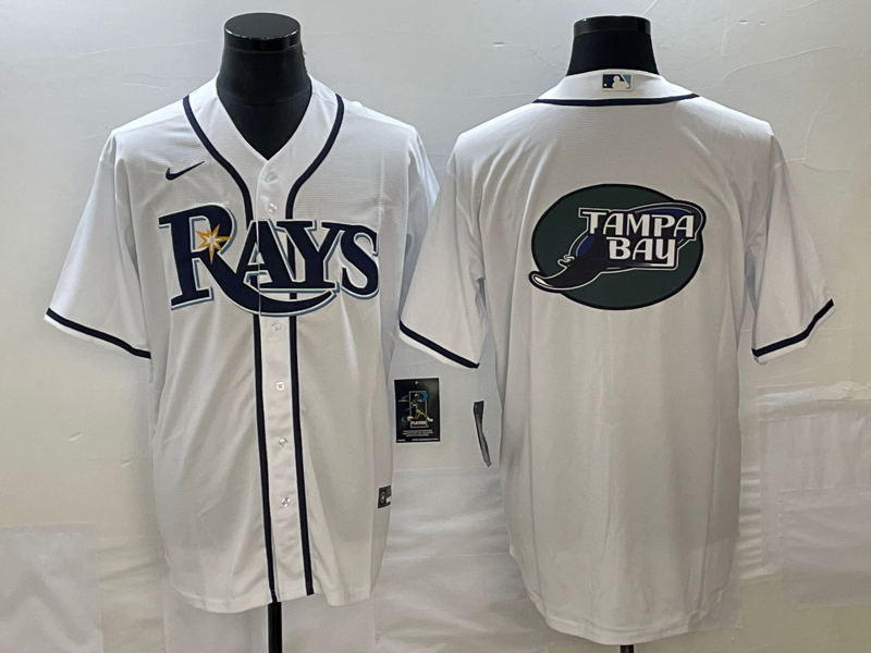 Men's Tampa Bay Rays White Home Replica Team Jersey1