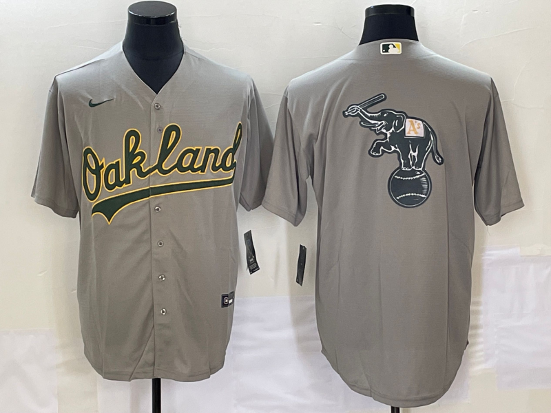 Men's Oakland Athletics Gray Replica Game Jersey1