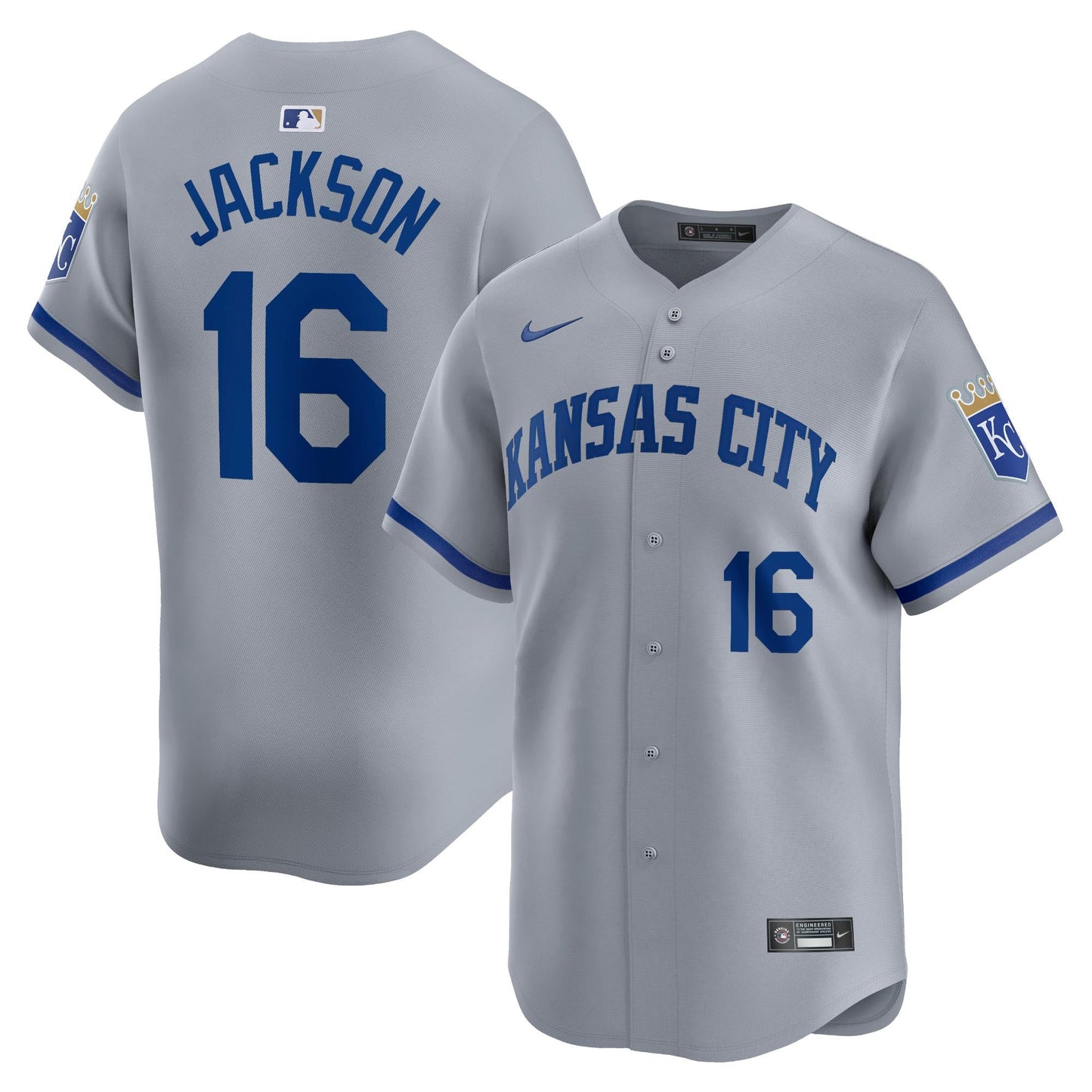 Bo Jackson Kansas City Royals Road Jersey - Gray