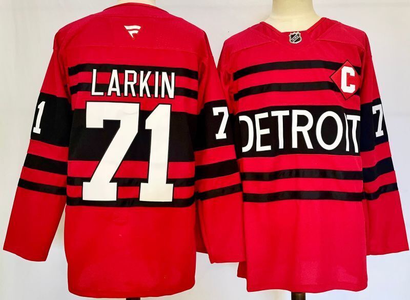 Men's Detroit Red Wings Dylan Larkin #71 Fanatics Red Player Jersey
