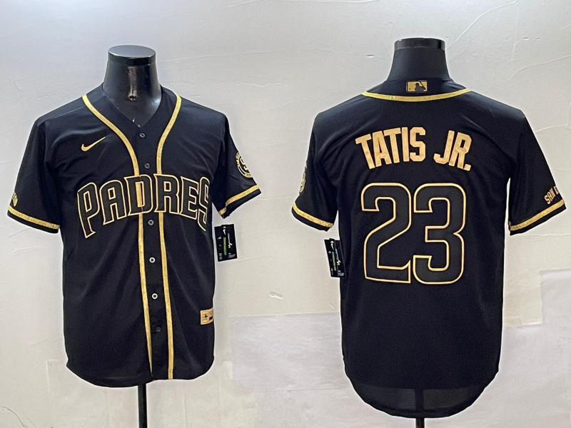 Men's San Diego Padres Fernando Tatis Jr. #23 Black Player Stitched Jersey1