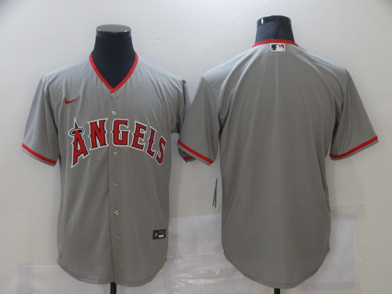 Men's Los Angeles Angels Gray Alternate Replica Team Blank Jersey1