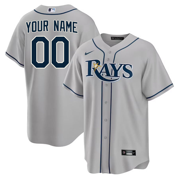 Custom Tampa Bay Rays Devil Rays Jersey - Gray