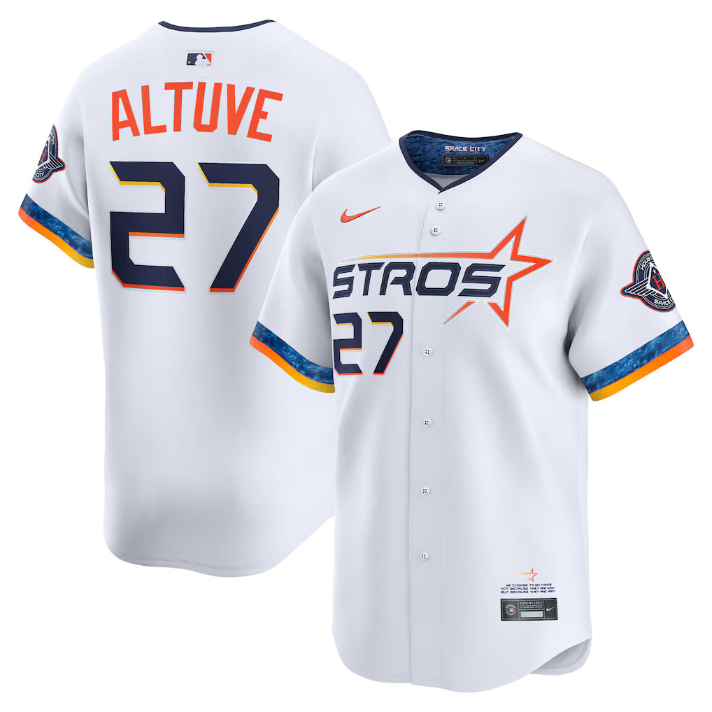 Jose Altuve Houston Astros 2025 City Connect Jersey - White