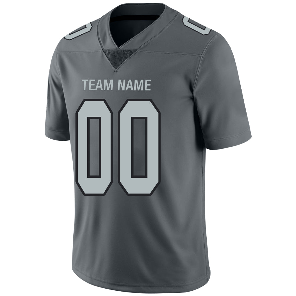 Custom L.Raiders Stitched American Football Jerseys Personalize Birthday Gifts Grey Jersey