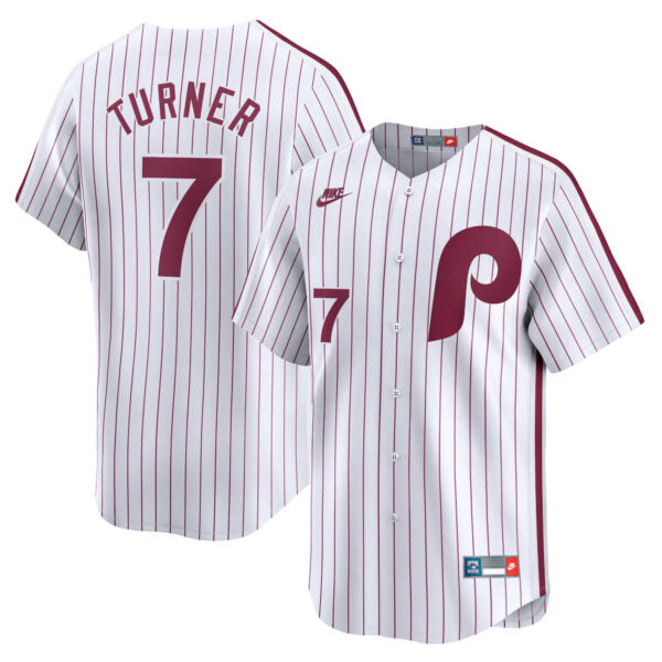 Trea Turner Philadelphia Phillies Cooperstown Limited Jersey - White