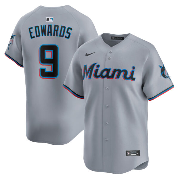 Xavier Edwards Miami Marlins Road Limited Jersey - Gray