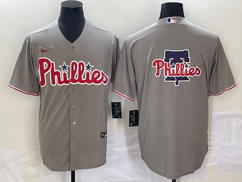 Men's Philadelphia Phillies Gray Replica Team Jersey1