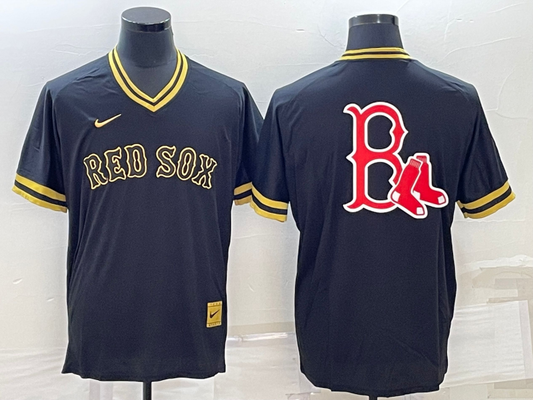 Men's Boston Red Sox Black Alternate Replica Player Jersey1