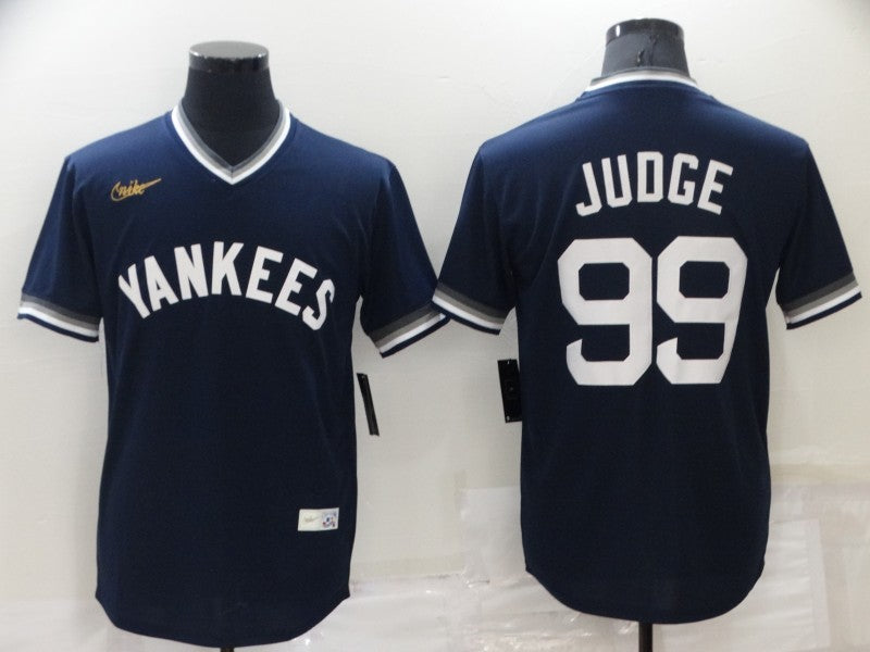 Men's New York Yankees Aaron Judge #99 Navy Authentic Game Jersey1