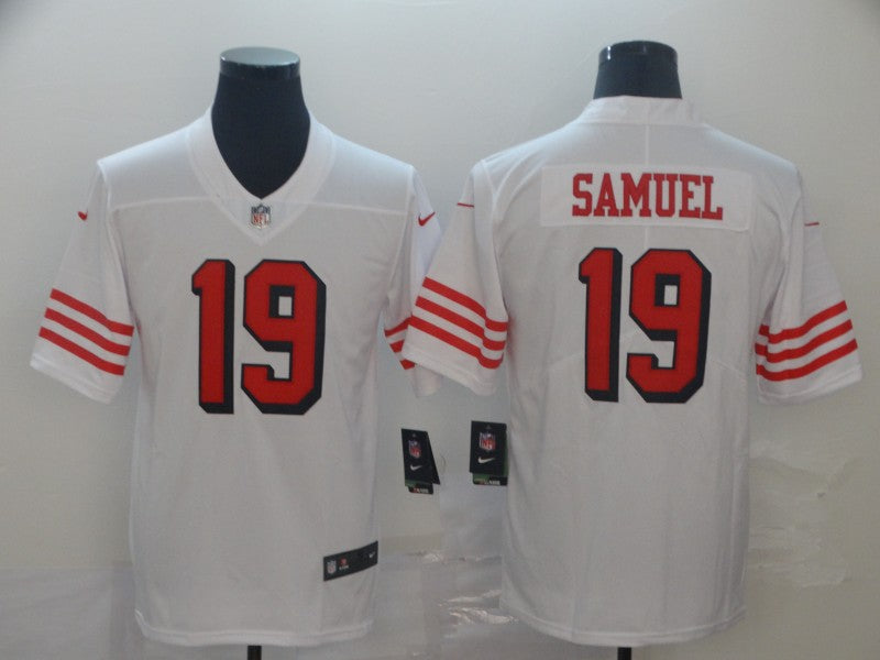 Men's San Francisco 49ers Deebo Samuel #19 White Game Player Jersey1