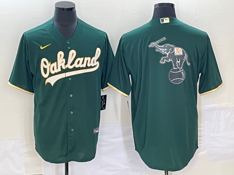 Men's Oakland Athletics Kelly Green Alternate Replica Game Jersey1