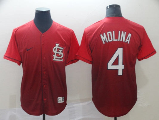 Men's St. Louis Cardinals Yadier Molina #4 Red Fashion Stitched Jersey1