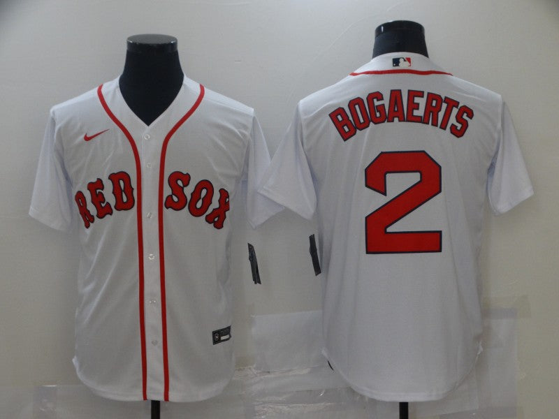 Men's Boston Red Sox Xander Bogaerts #2 White Replica Baseball Jersey1