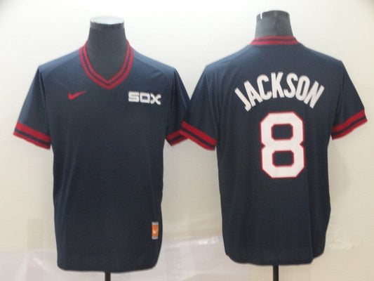 Men's Chicago White Sox Bo Jackson #8 Navy Replica Baseball Jersey1