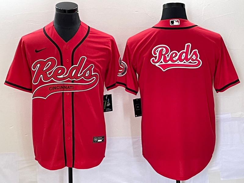 Men's Cincinnati Reds Red Replica Team Jersey1 Joint Edition
