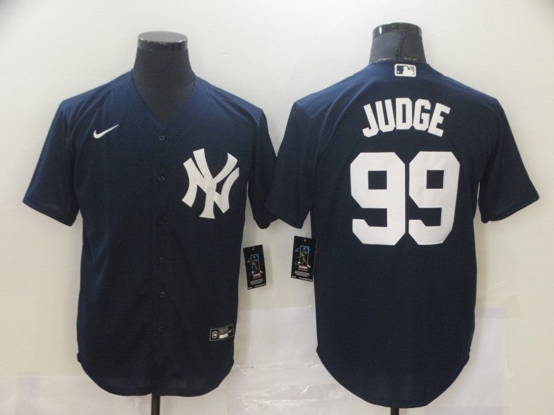 Men's New York Yankees Aaron Judge #99 Navy Replica Baseball Jersey1