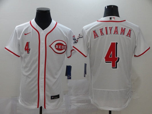 Men's Cincinnati Reds Shogo Akiyama #4 White Replica Baseball jersey