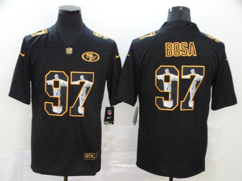 Men's San Francisco 49ers Nick Bosa #97 Black Alternate Game Jersey1
