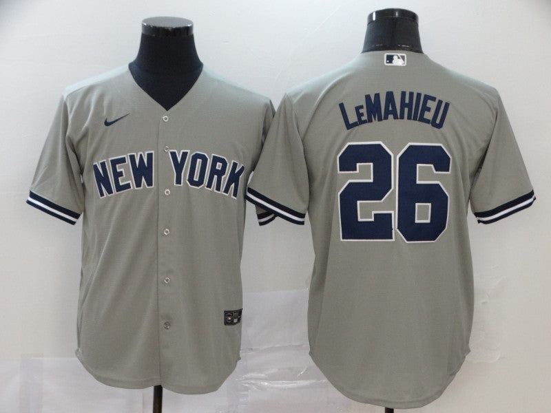 Men's New York Yankees DJ LeMahieu #26 Gray Replica Baseball Jersey1