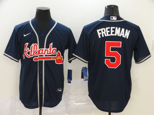 Men's Atlanta Braves Freedie Freeman #5 MLB White Replica Jersey1