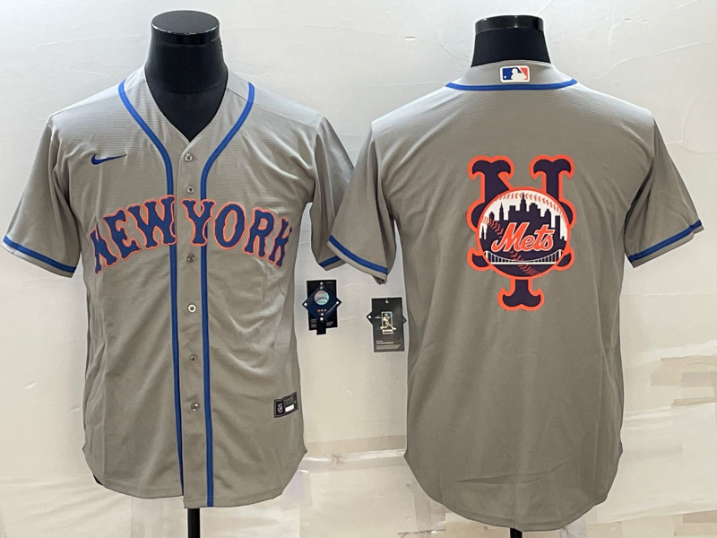 Men's New York Mets Gray Road Authentic Player Jersey1